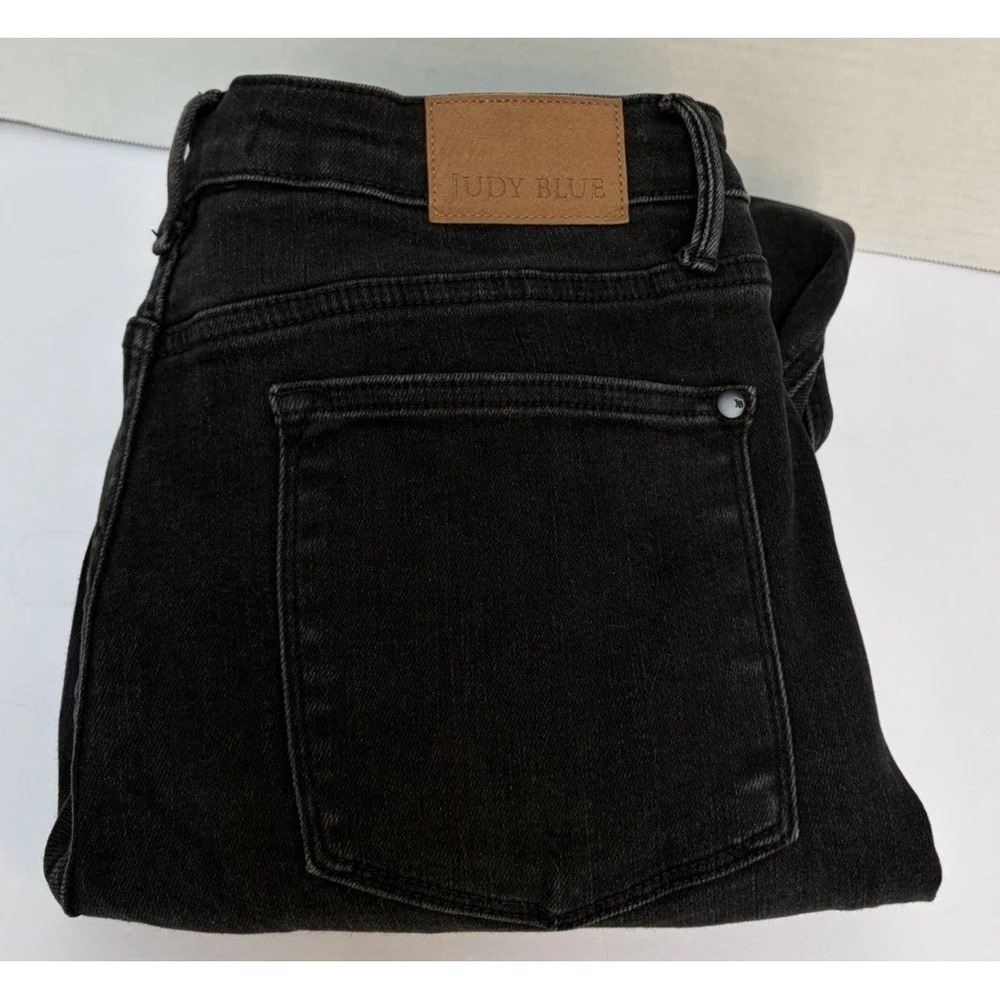 Judy Blue Hi-Rise 90's Straight Distressed Black Jeans #JB88737 Size 11/30